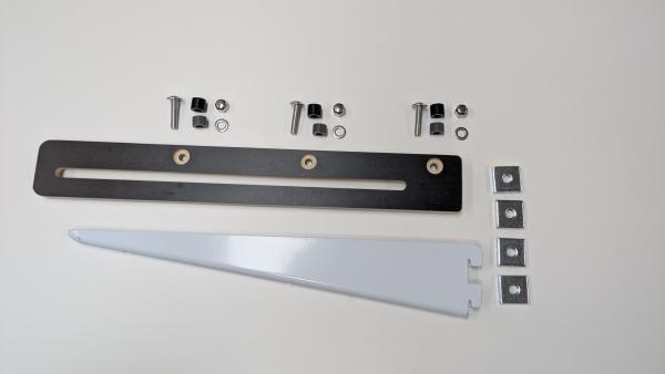 Grundträger für 2-reihige Regalschienen